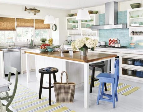 wood and white kitchen, Country Living