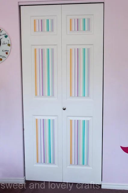washi tape home decor - closet doors, Sweet and Lovely Crafts