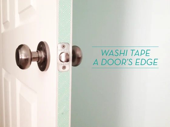 washi tape home decor - door edges, Design Crush Blog