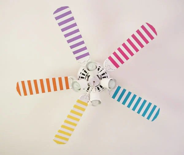 washi tape home decor - decorate ceiling fan, In My Own Style