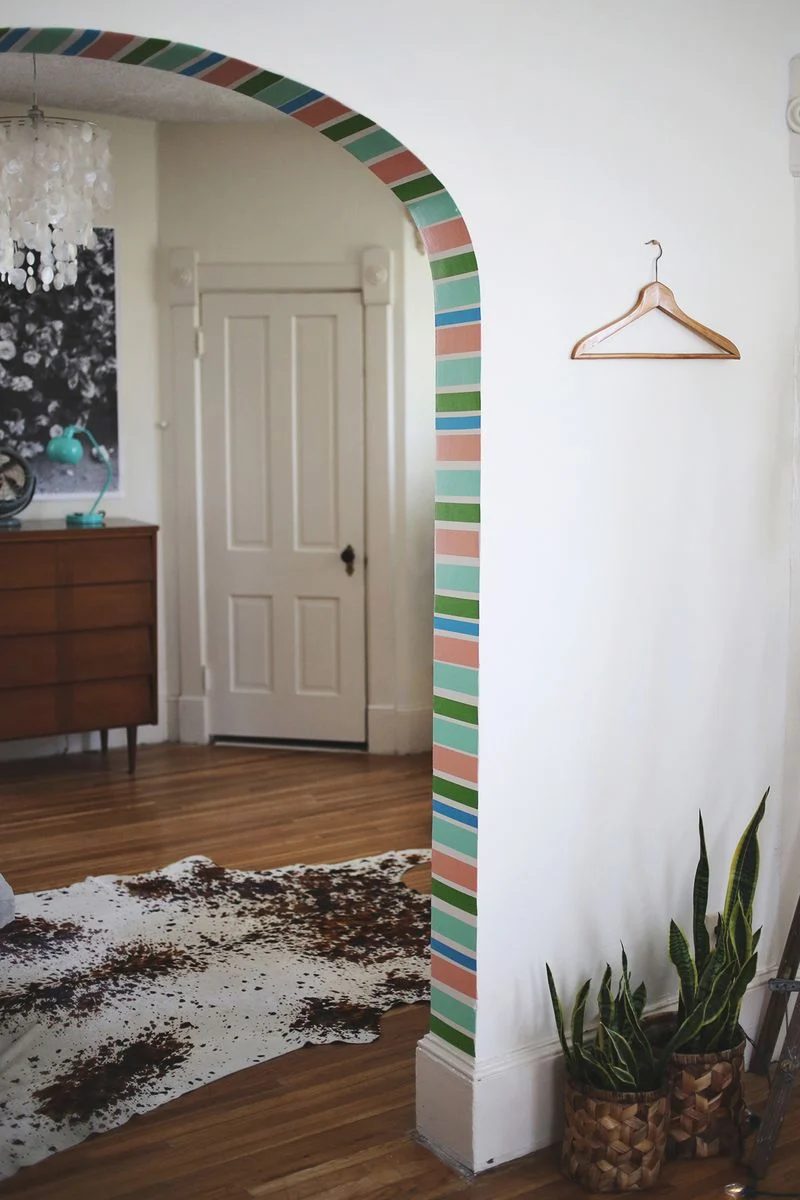 washi tape home decor - decorate arch or doorway, A striking Mess