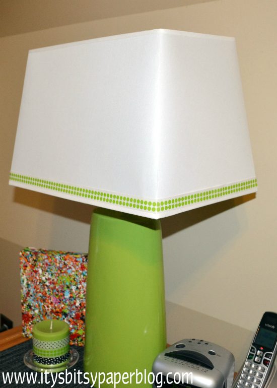 washi tape home decor - lamp shade, Itsy Bitsy Paper Blog