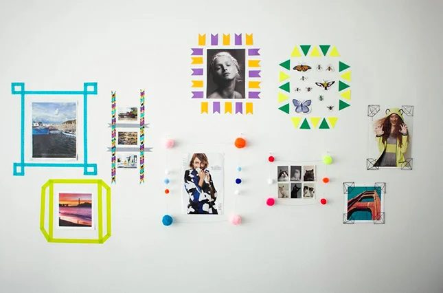 straightforward handmade renter-friendly faux frames for photos and art prints (brit-co)