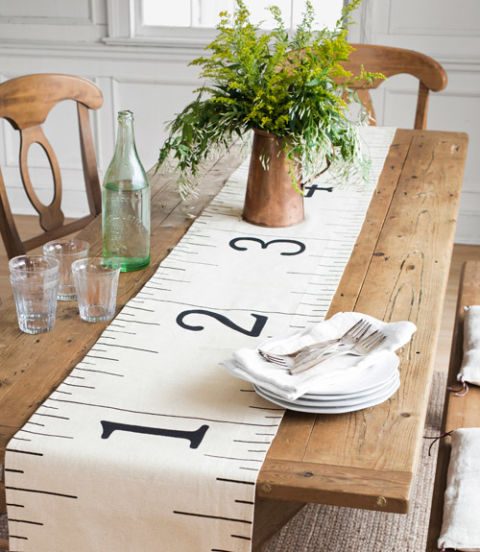 dropcloth ruler table runner