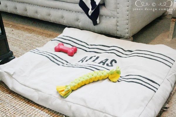 dropcloth dog bed