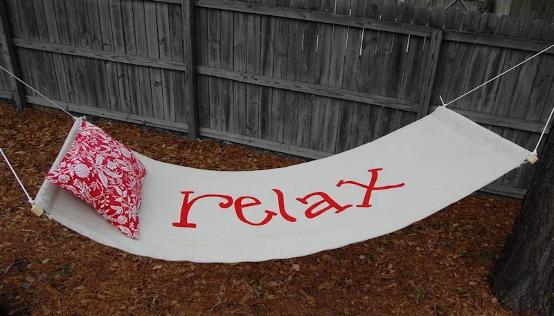 hammock made from a dropcloth