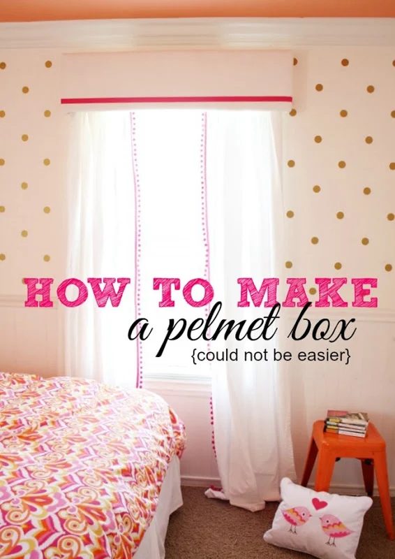 add pelmet box with fabric and trim wood