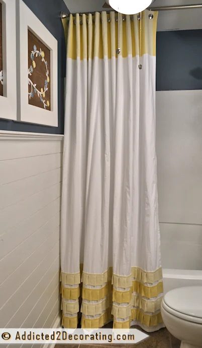 add pleated ruffle accents to white curtains