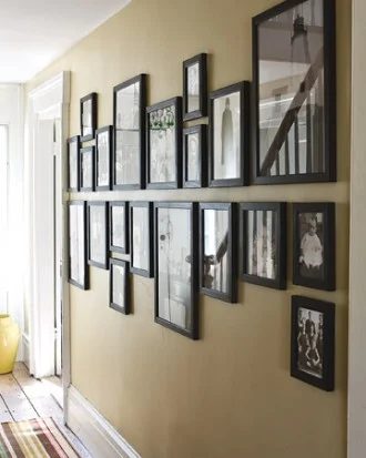 Decorate A Hallway Horizontal Line Gallery Wall Martha Stewart Via Bekob