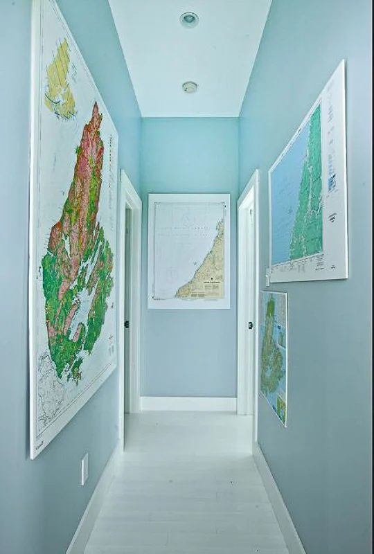 Decorate A Hallway Large Art Or Maps Nytimes Via The Doodlehouse Featured On Bekob