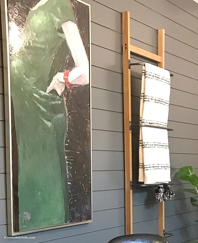 How to Decorate a Hallway: Blanket Ladder Storage