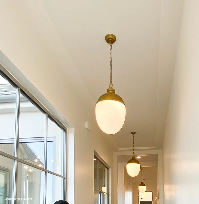How to Decorate a Hallway Pendant Lights and Tray Ceiling