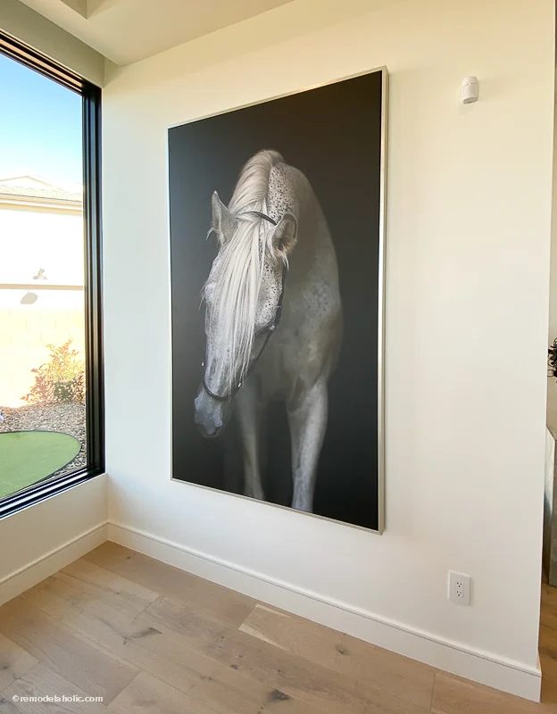 How to Decorate a Hallway: One Large Wall Decor Hanging