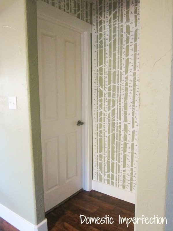 Decorate A Hallway Birch Stenciled Short Hallway Domestic Imperfection Via Bekob