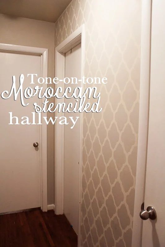 Decorate A Hallway Moroccan Stenciled Tone On Tone Painted Hall All Precious And Pleasant Via Bekob