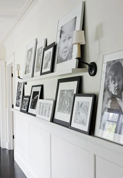 Decorate A Hallway Photo Ledge Gallery Wall Via Made In Heaven Featured On Bekob