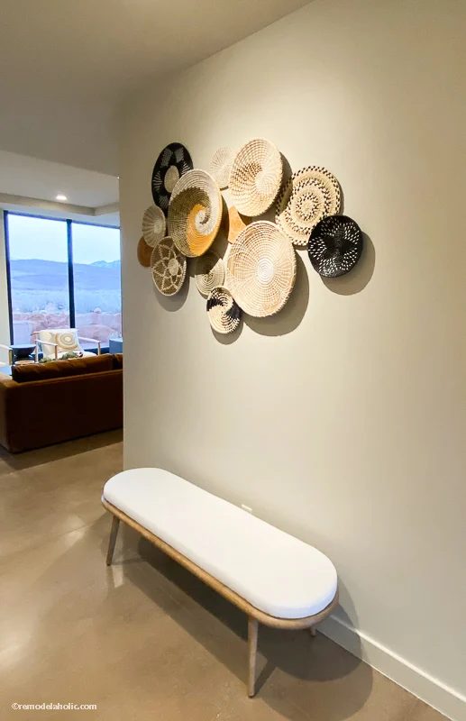 How to Decorate a Hallway: Basket Wall Decor