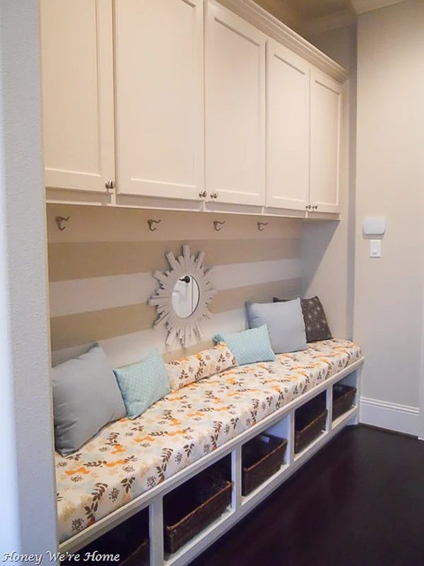 Decorate A Hallway Organized Hall Mudroom Honey Were Home Featured On Bekob