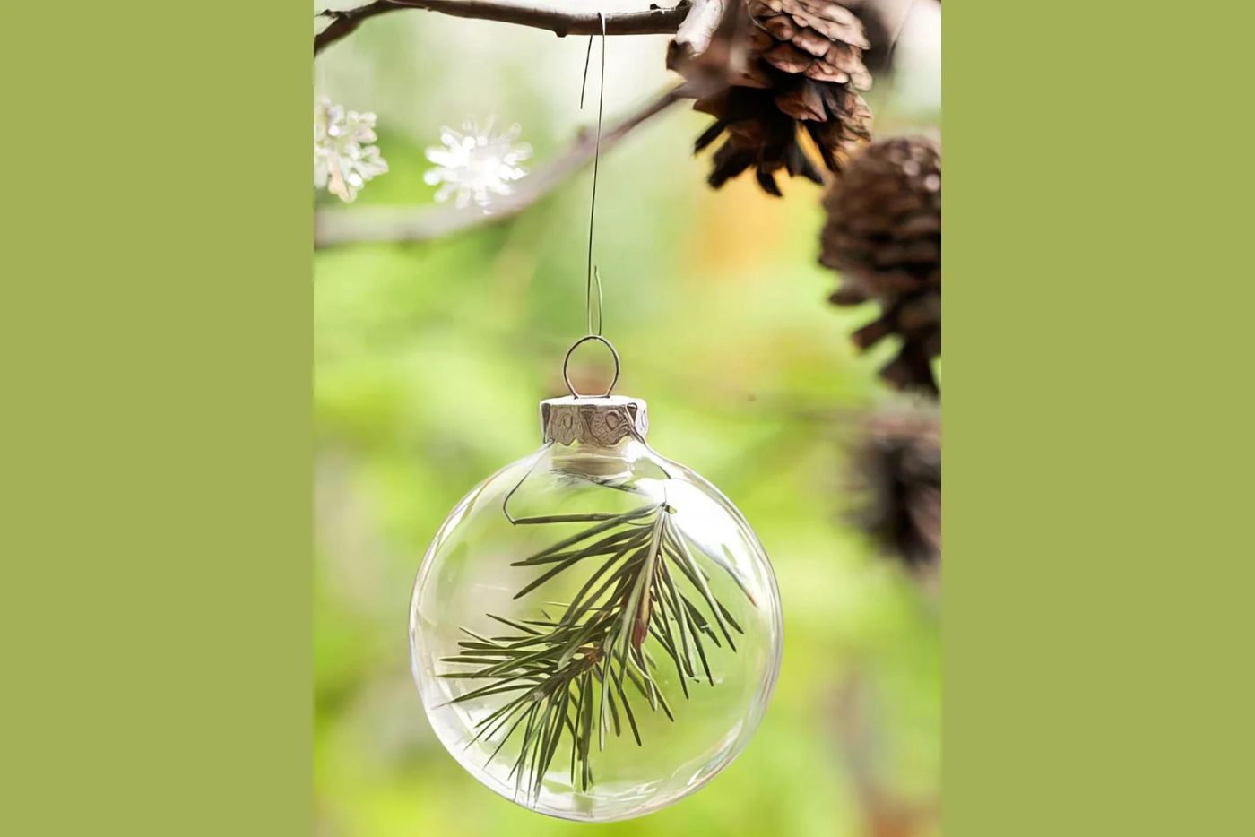 Pine Sprig Ornament BHG Via @Bekob 032958