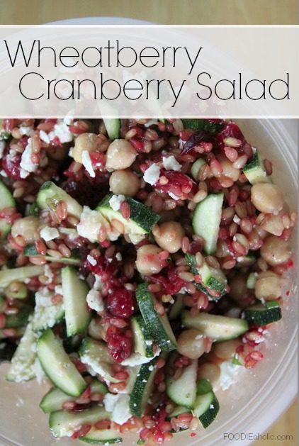 Wheatberry Cranberry Salad | FOODIEaholic.com #recipe #cooking #appetizer #salad #healthy #cranberry #wheatberry