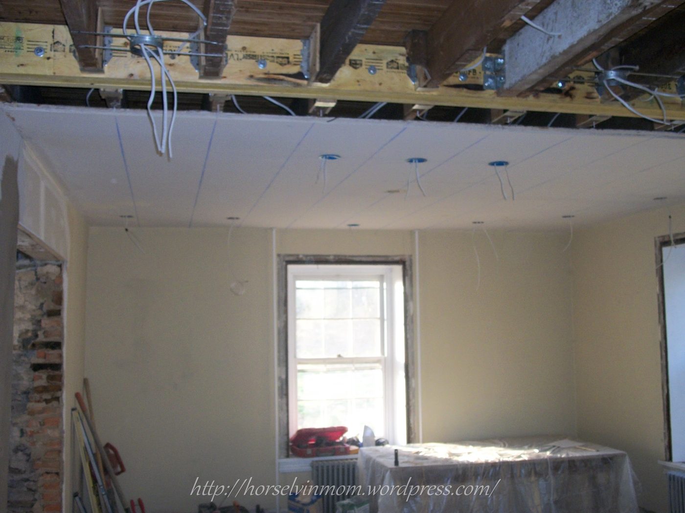white country kitchen remodel during renovation, featured at Bekob.com