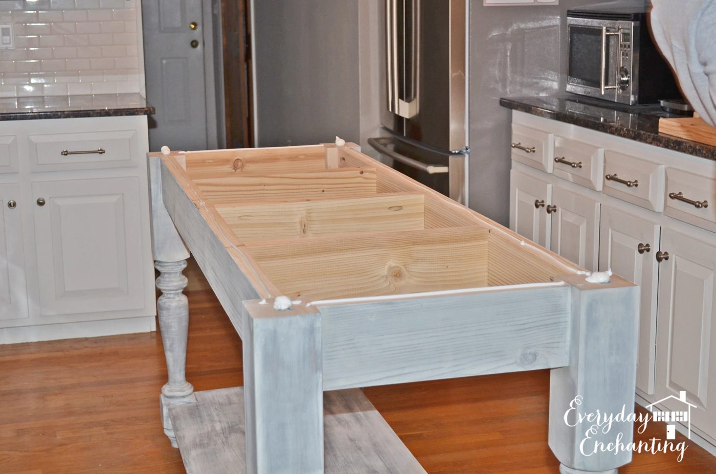 stained kitchen island base, Everyday Enchanting on Bekob