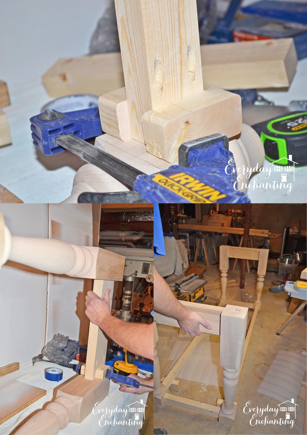 building the kitchen island, Everyday Enchanting on Bekob