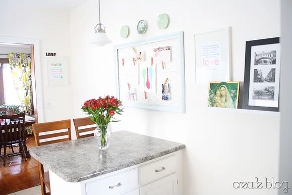 white kitchen with island from old kitchen cabinets