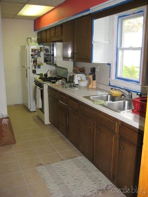 white kitchen in progress