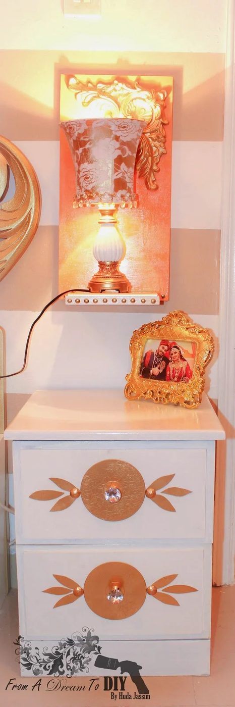 white nightstand makeover From A Dream to Handmade