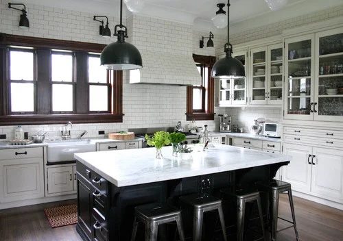 white subway tile with black grout kitchen3