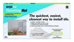 Tile setting mat for installing backsplash