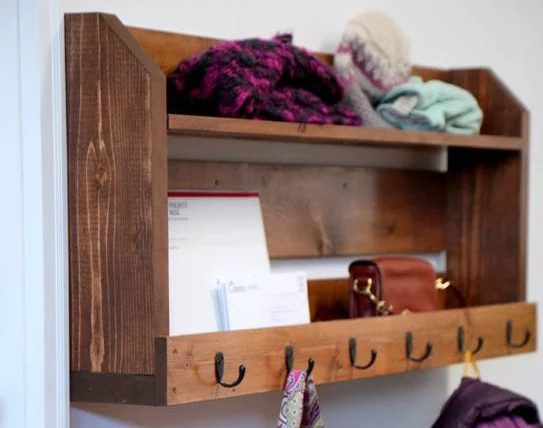 Pallet Inspired Coat rack with storage From Ana White Featured On Bekob,