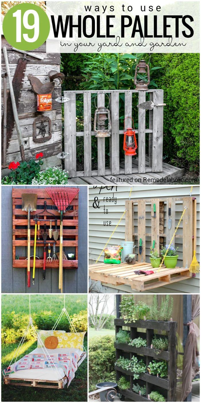 19 Whole Pallet Projects for Your Yard and Garden (and Garage!) @Bekob