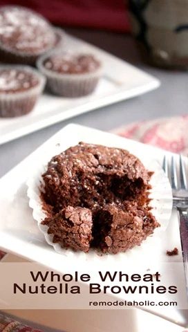 Whole Wheat Nutella Brownies Recipe