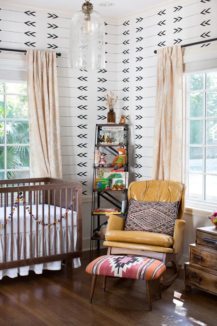 colorful southwestern style nursery via Mini Style Blog