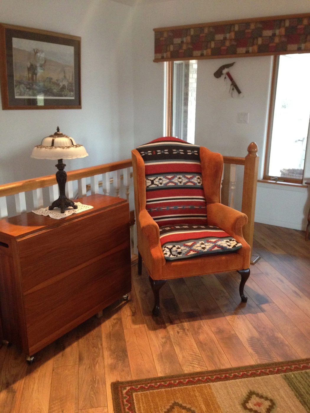 Handmade Reupholstered Chair Using Southwest Navajo Blanket, Featured On @Bekob