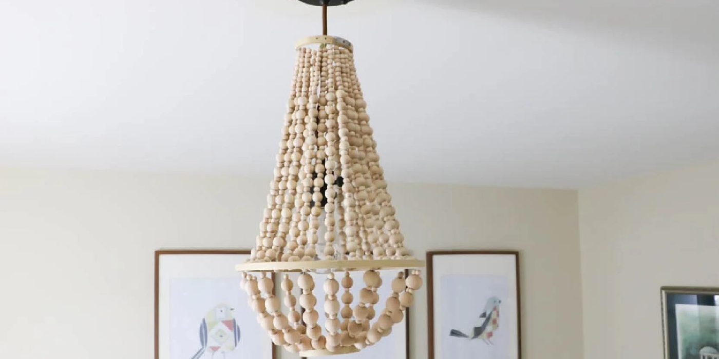 Make a Wood Bead Chandelier
