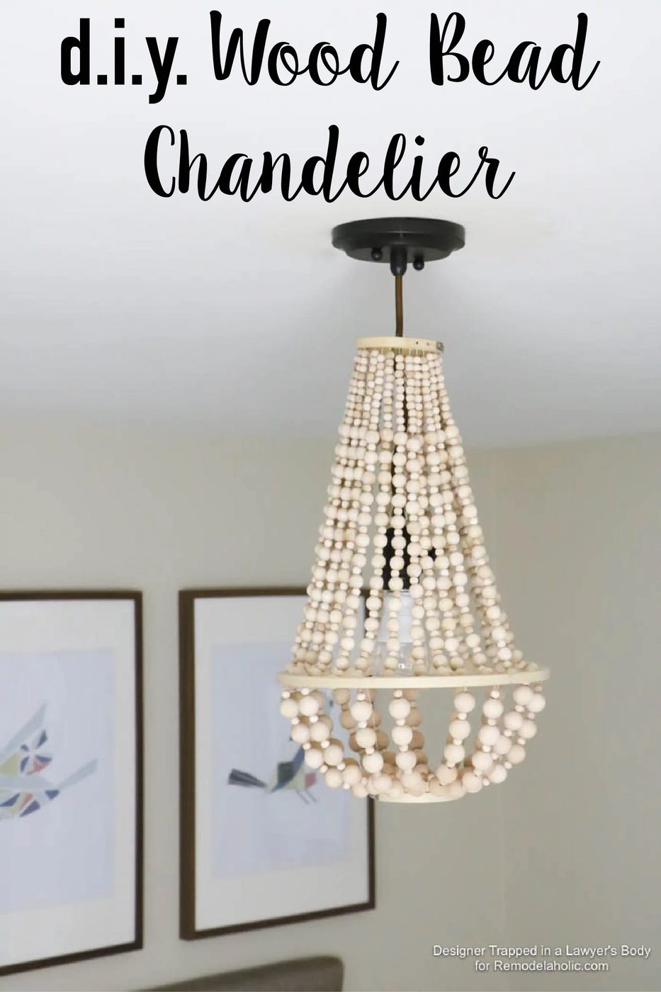 WOW! Come learn how to make your own wood bead chandelier with this solid walkthrough by Designer Trapped in a Lawyer's Body for Bekob.com!