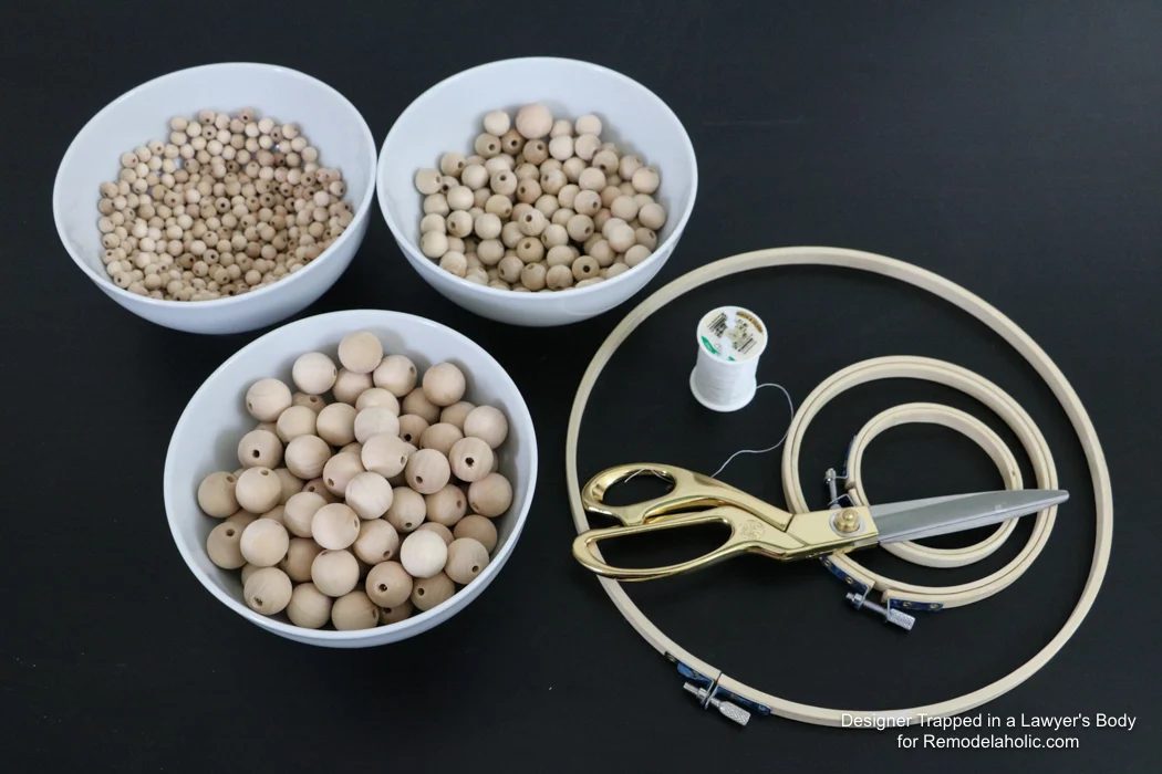 WOW! Come learn how to make your own wood bead chandelier with this solid walkthrough by Designer Trapped in a Lawyer's Body for Bekob.com!