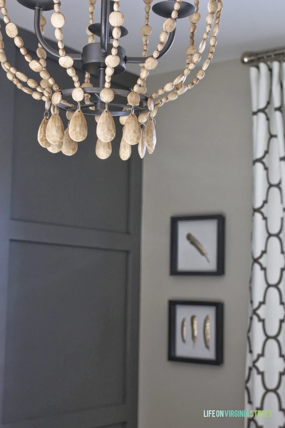 wooden bead chandelier makeover, Life on Virginia Street on Bekob