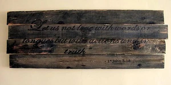 Wood-burned Driftwood Wall Art