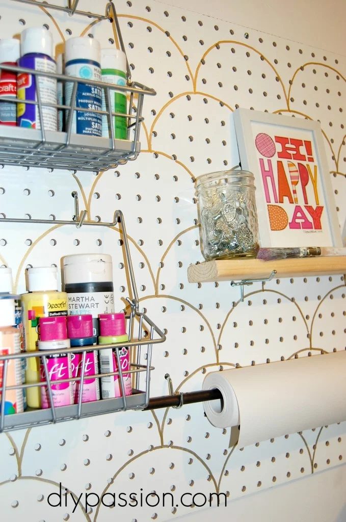 stencilled peg board, Handmade Passion