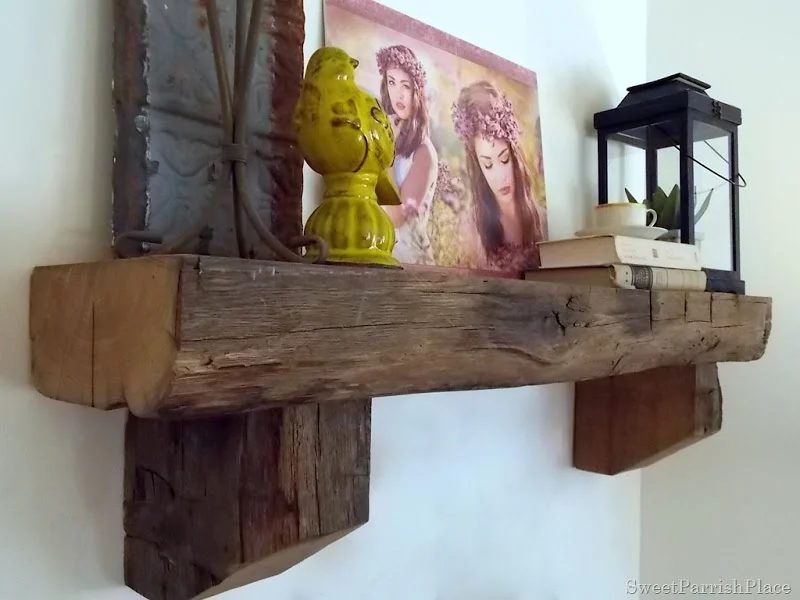 barn beam mantel, Sweet Parrish Place