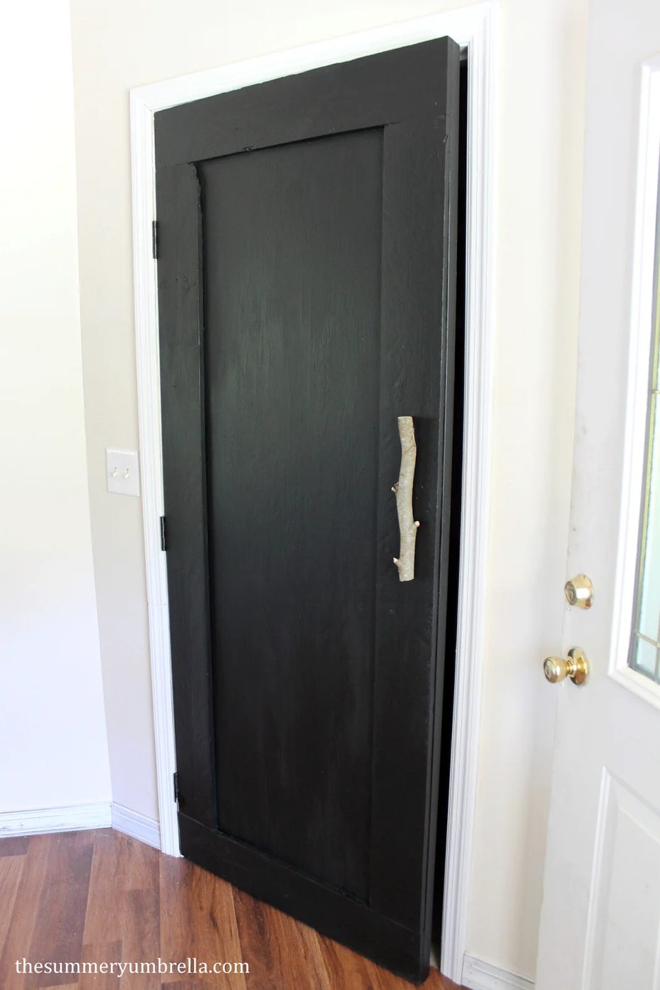 reclaimed wood paneled door, The Summery Umbrella