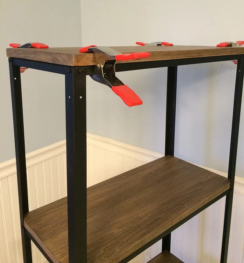 Handmade Ikea method, metal and wood shelf, by Real Happy Space featured on @Bekob