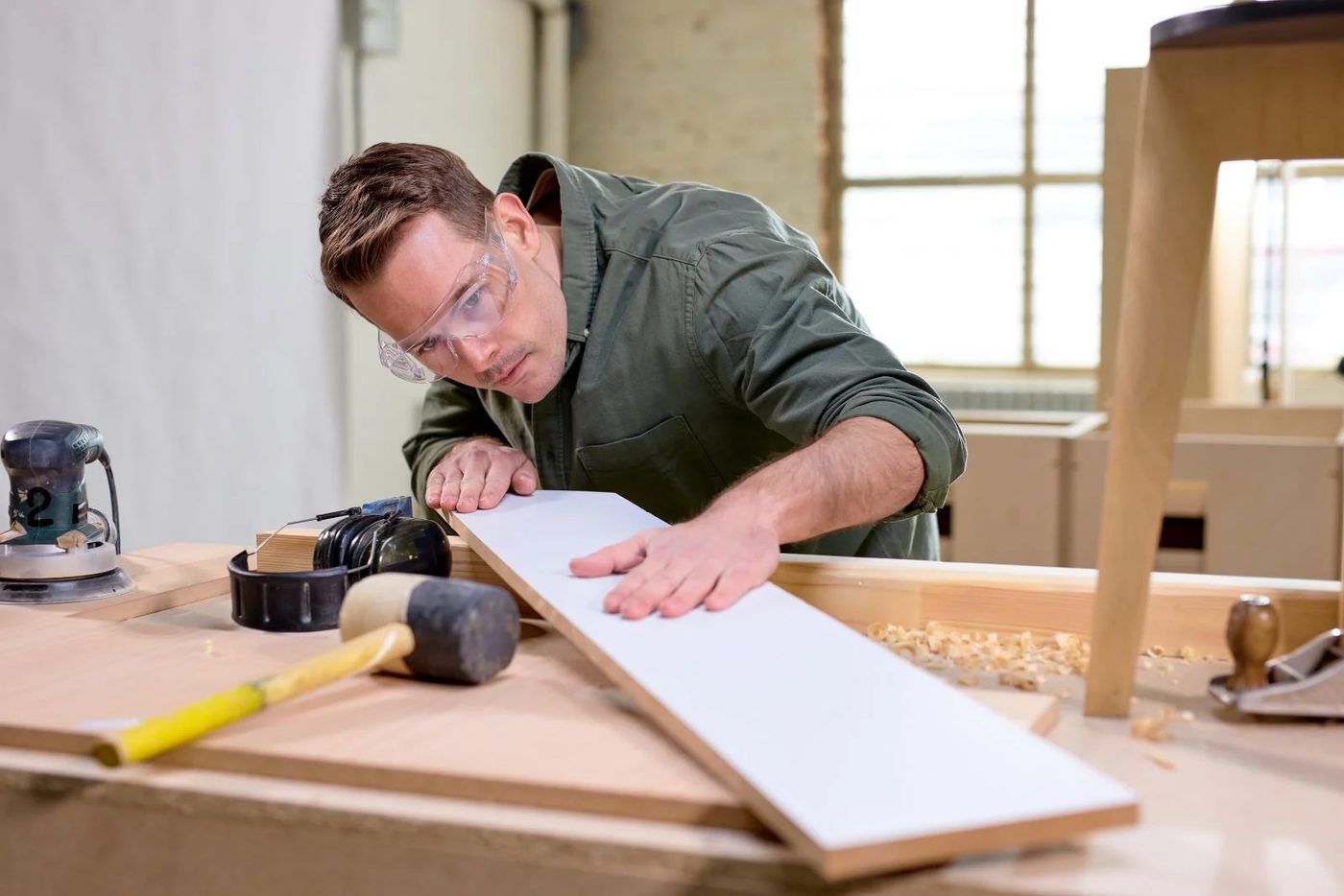 Man Woodworking