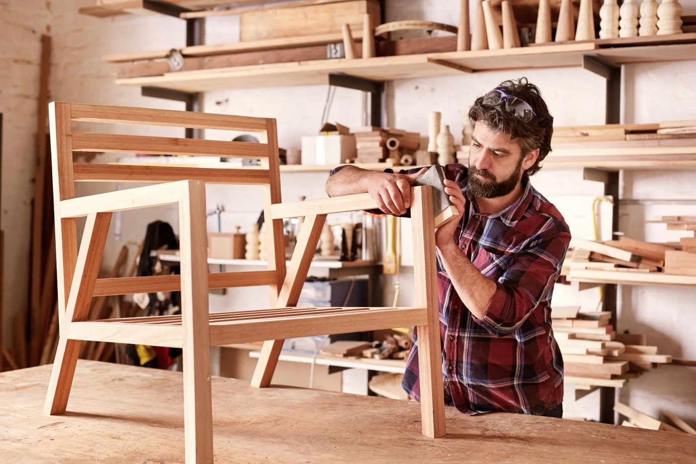 Man Crafting Chair