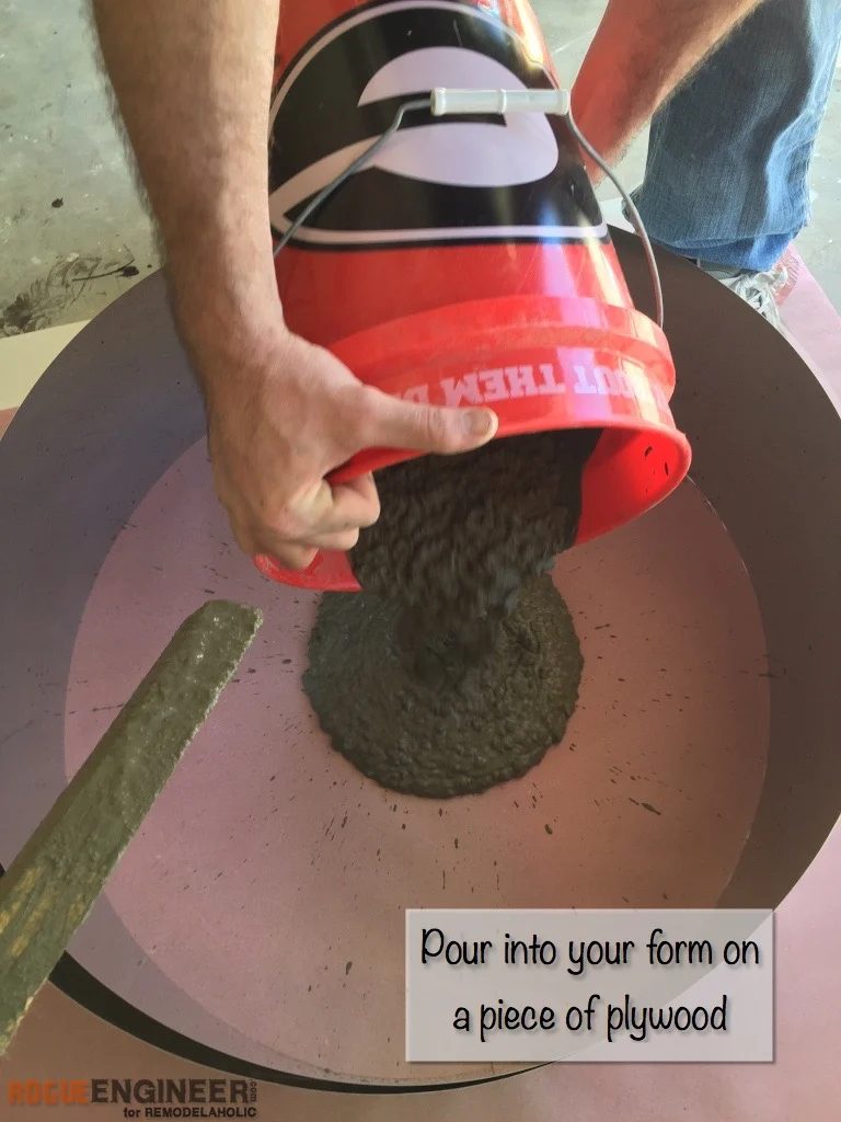 Handmade X-Brace Concrete Topped Side Table Plans | Step 16