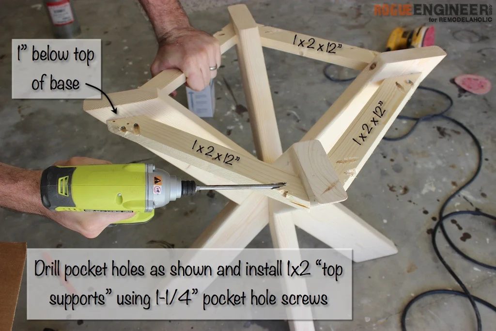 Handmade X-Brace Concrete Side Table Plans | Step 9
